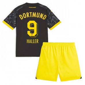 Maillot de foot Borussia Dortmund Sebastien Haller #9 Extérieur enfant 2023-24 Manches Courte (+ pantalon court)